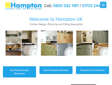 Tablet Screenshot of hampton-kitchens.co.uk